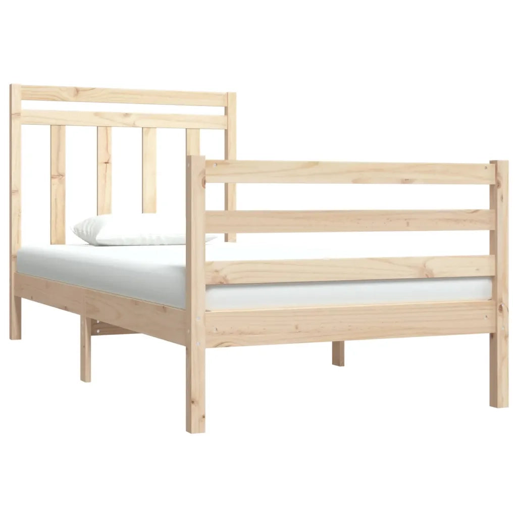 Giroletto-Struttura Letto in Legno Massello 90x190 cm Single 789864