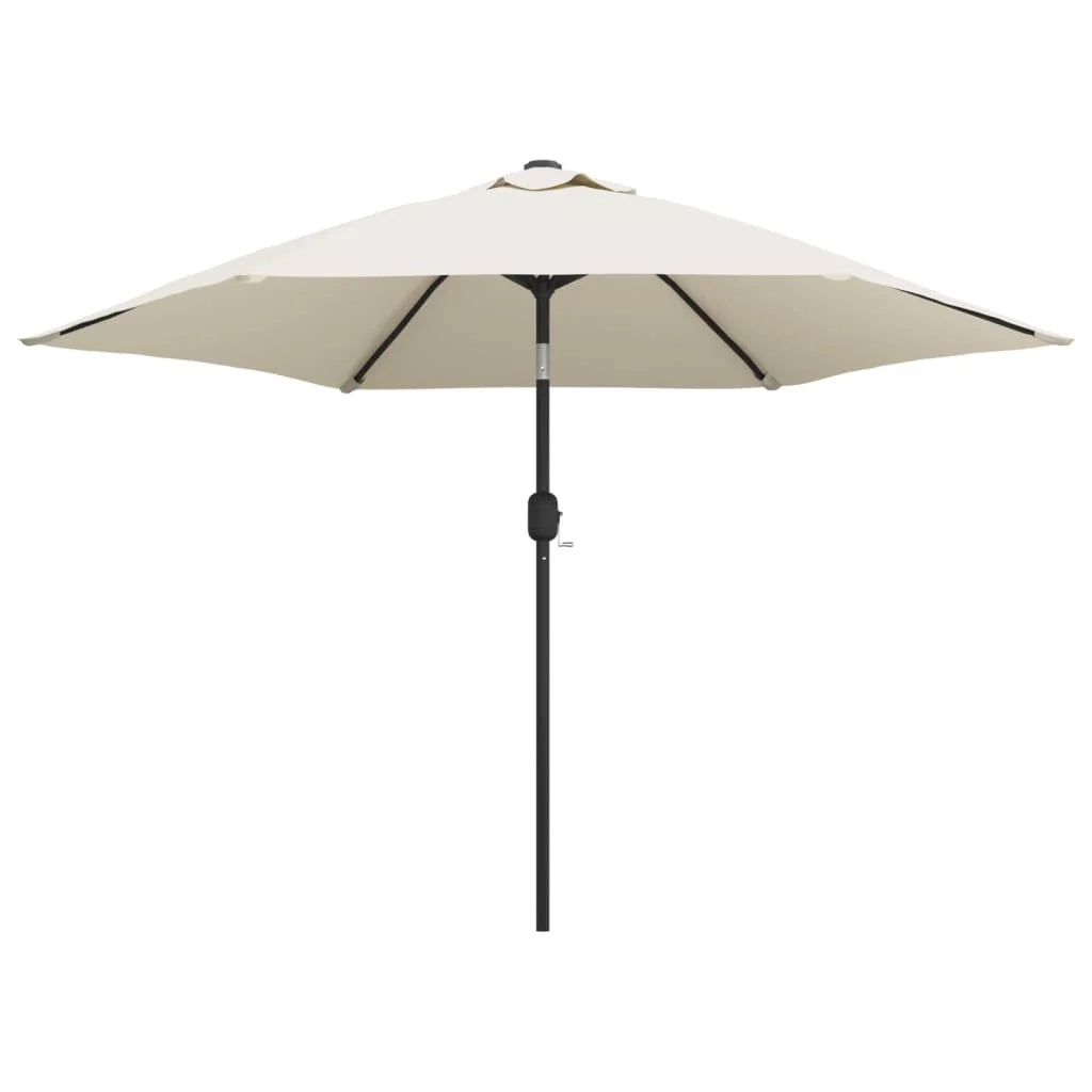 Ombrellone da giardino a sbalzo con illuminazione a LED 3 m bianco sabbia 02_0008605