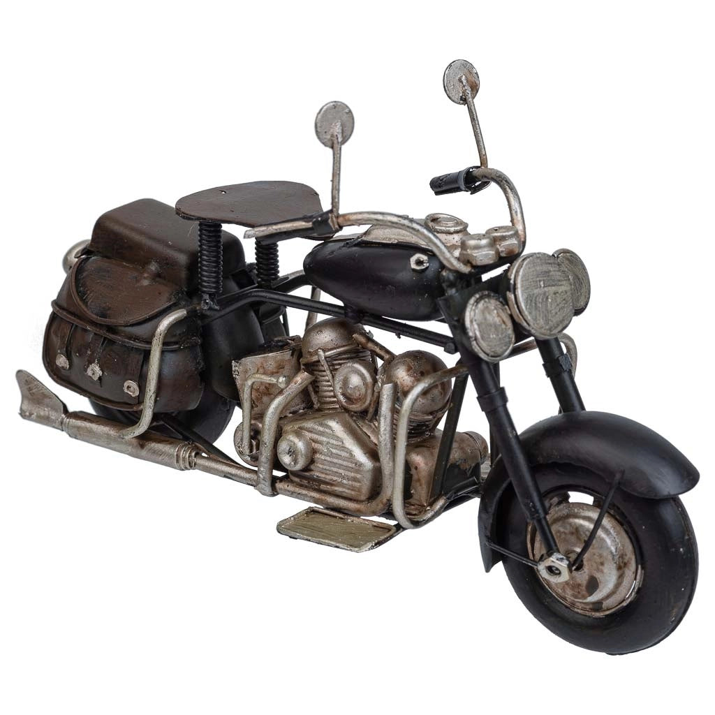 Moto in metallo nero 18,5x8x10,5h