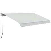 TENDA DA SOLE A BRACCI REGOLABILE 5°-35° IN ALLUMINIO E POLIESTERE, 200X295 CM, CREMA