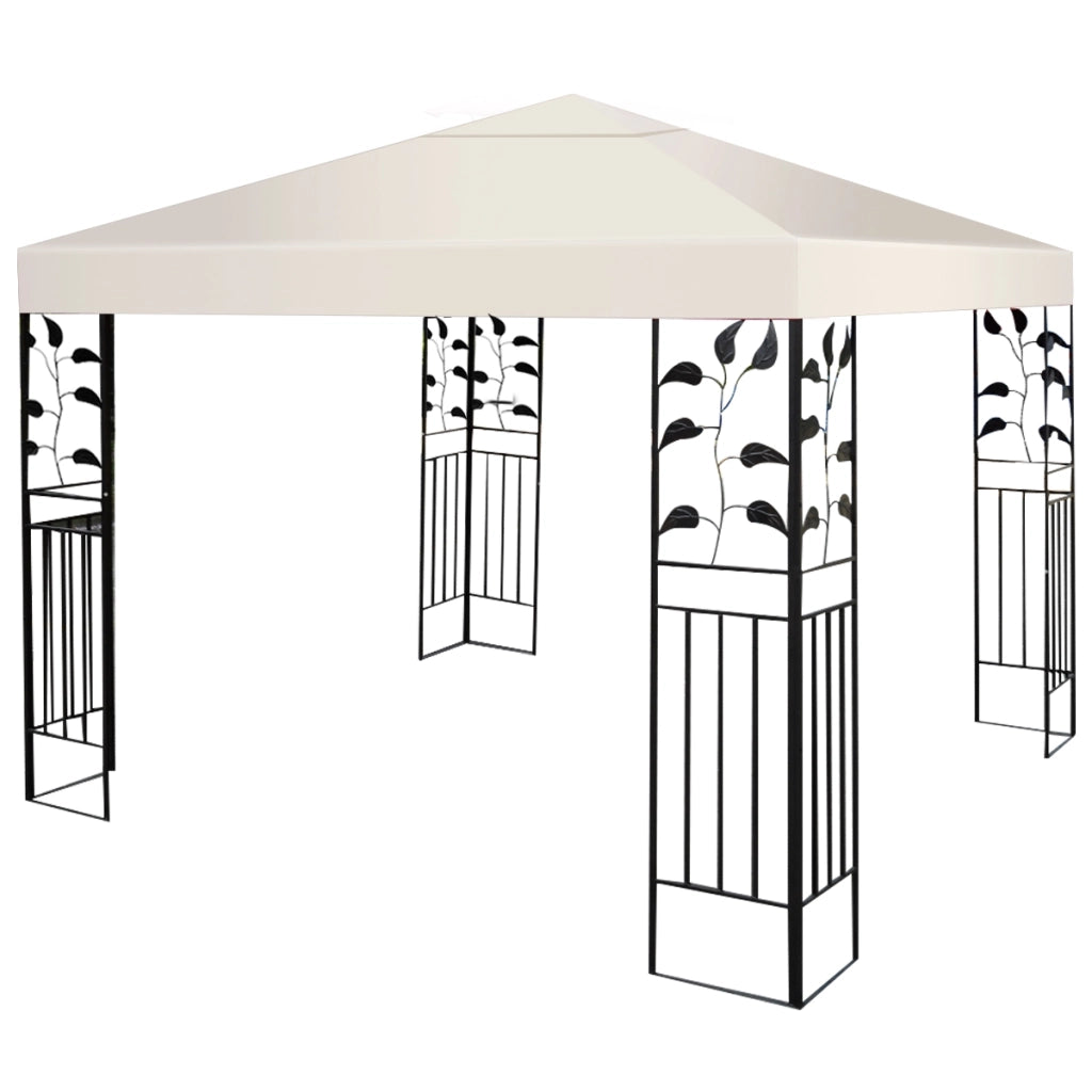 Telo Tetto ricambio per gazebo da sole 3x3m, Tessuto copertura superiore per gazebo Beige-Gazebo
