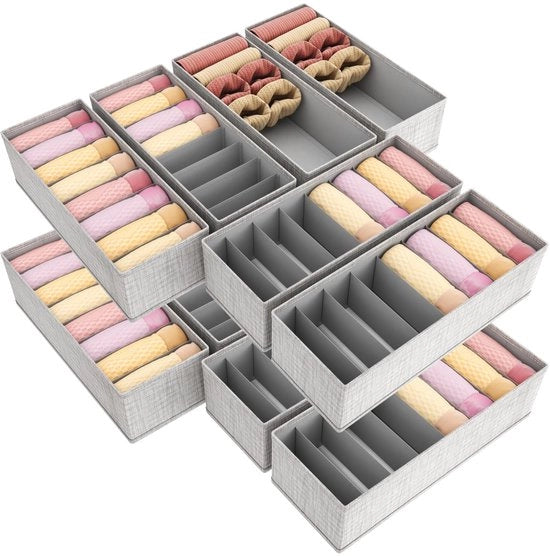 Set di organizzazione per armadio 12 pezzi, sistema di stoccaggio per armadio, organizzatore per abbigliamento, tavolo da toeletta, commode, tavolo da toeletta, cravatte, abbigliamento per bambini, calze, intimo