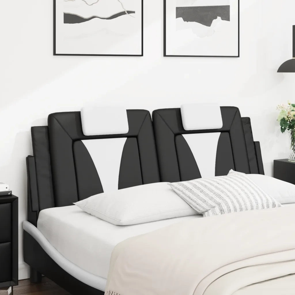 Cuscino Testiera Viana Nero e Bianco 120 cm in Similpelle 374786