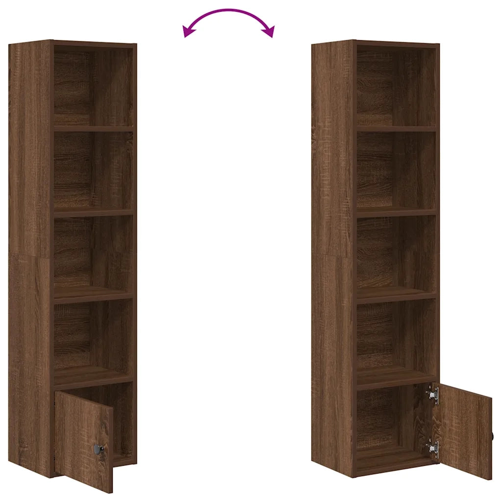 Libreria-Scaffale per Libri-Mobile di Stoccaggio Rovere Sonoma 31x24x127 cm in Legno Multistrato