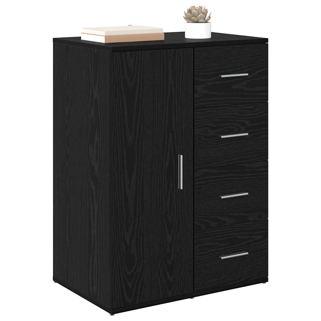 Credenza-Buffet-Armadio da cucina Rovere Nero 59 x 39 x 80 cm Legno multistrato