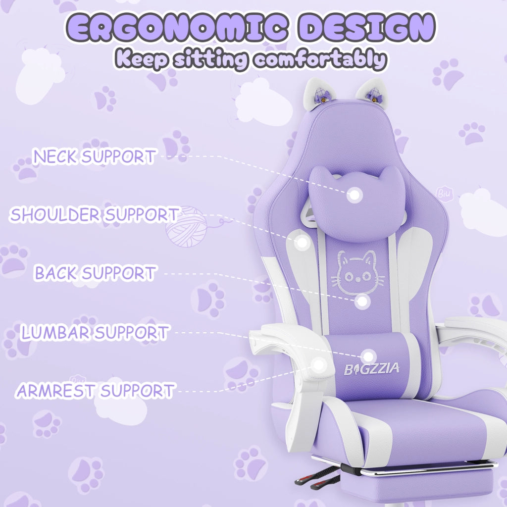 Sedia da gioco per bambini  con poggiapiedi, sedia ergonomica regolabile in altezza