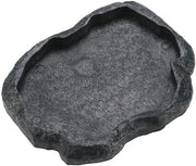 Scatola per cibo e acqua per animali da terrario - contenitore per terrario - pietra per rettili - bacino per acqua per tartarughe - design in pietra imitativa - facile da pulire - ciotola per cibo per animali da terrario