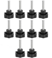 Viti a stella in plastica - M4 x 12mm - 10 pezzi - Nero - Adatto per apparecchiature meccaniche