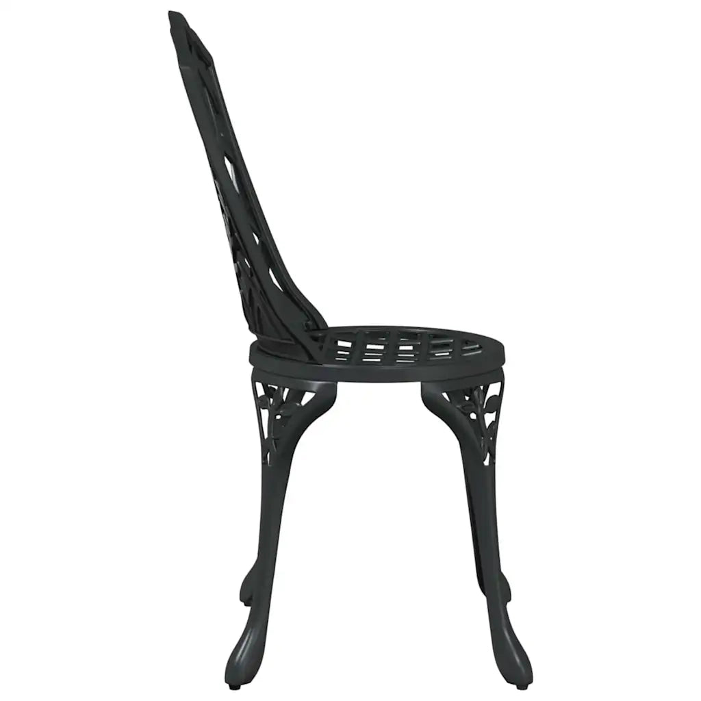 Sedia da Giardino 2 pcs Nero 39 x 40 x 87cm Alluminio 42002395