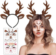 Benda per Capelli con Disegno di Cervo - Benda per Donne - Disegno di Cervo per il Viso - Costume da Cervo - Materiale di Tessuto Sovraccosto - Carattere Naturale - Accessorio per Costume