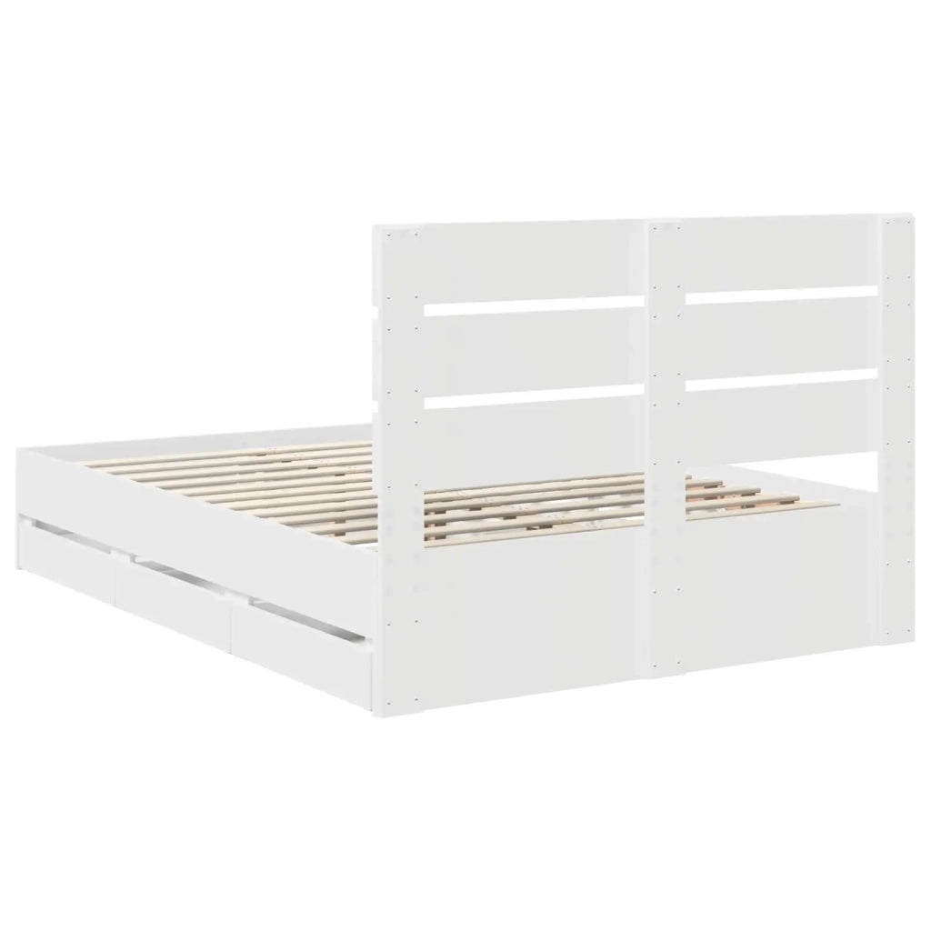 Struttura del letto Bianco 150 x 200 cm Legno Ingegnerizzato 3411823