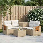 Set di divani 6 pz Beige e Bianco Crema 3447674