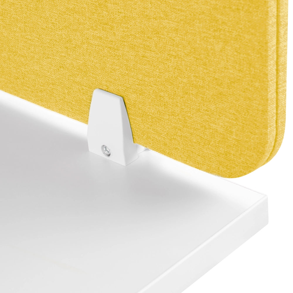 Pannello Divisorio Fonoassorbente per scrivania in PET Giallo 180 x 40 cm tavolo ufficio