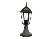 LANTERNA CON SUPPORTO DA APPOGGIO MODELLO BERLINO  60w IP44 mm.192X192x375h. colore nero    SYNTESY