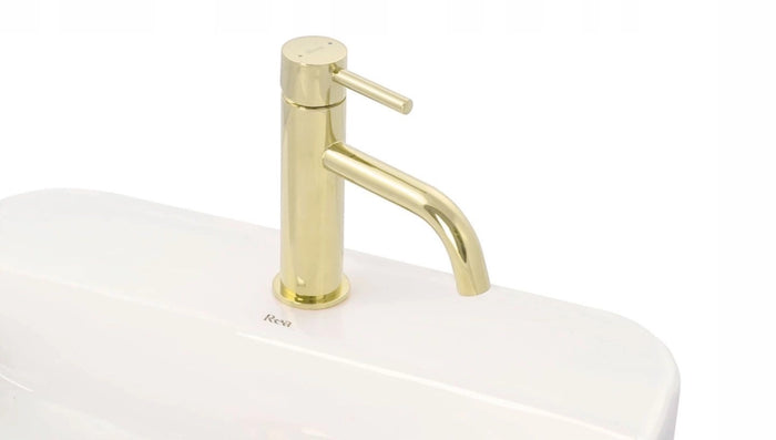Rubinetto Da Lavabo Rea Lungo L. Gold Low