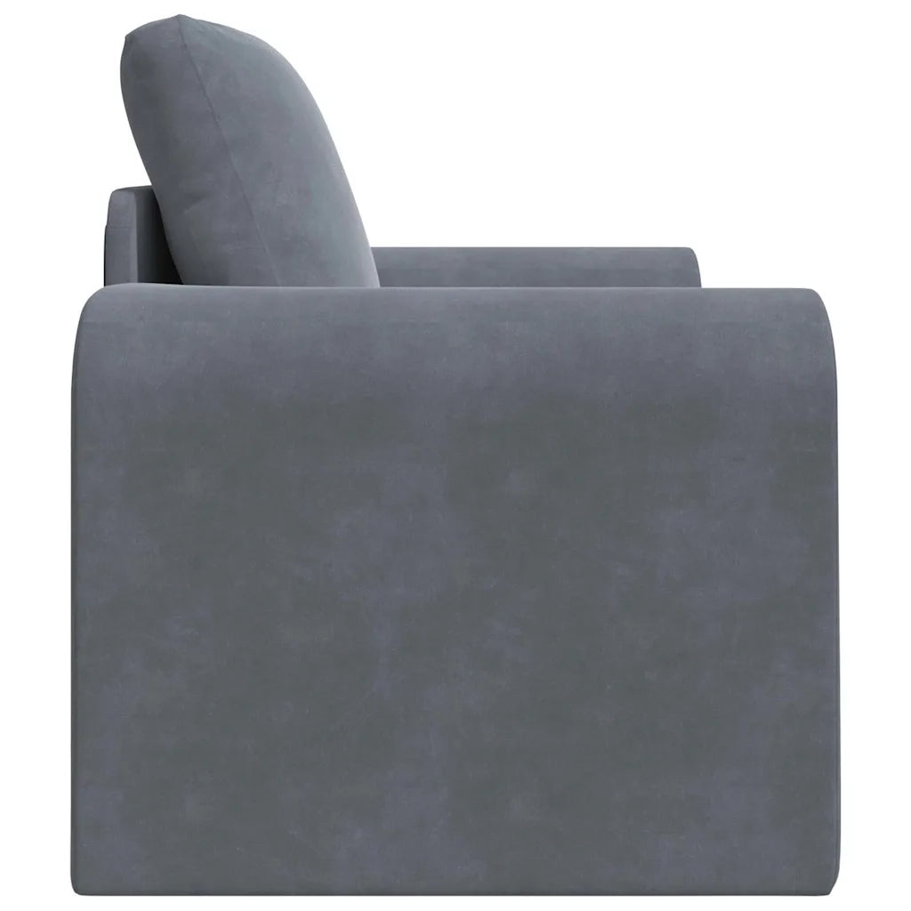 Divano letto-Sofa Letto-Daybed Grigio scuro 98 x 71 x 83 cm Velluto