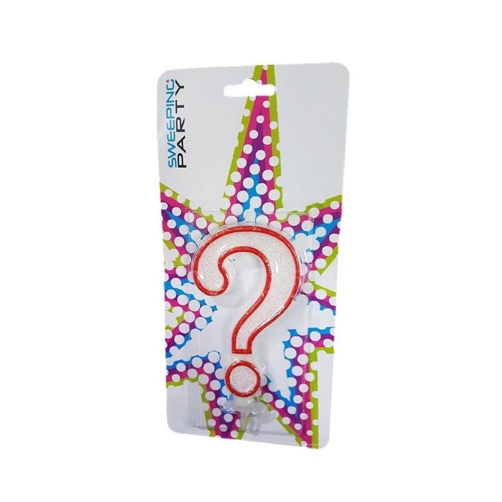 Trade Shop - Candela Candelina In Cera A Forma Di Punto Interrogativo Festa Compleanno -