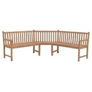 Panca da giardino mobili da esterno per patio angolo da giardino 185 x 185 x 90 cm legno massello di teak 02_0011124