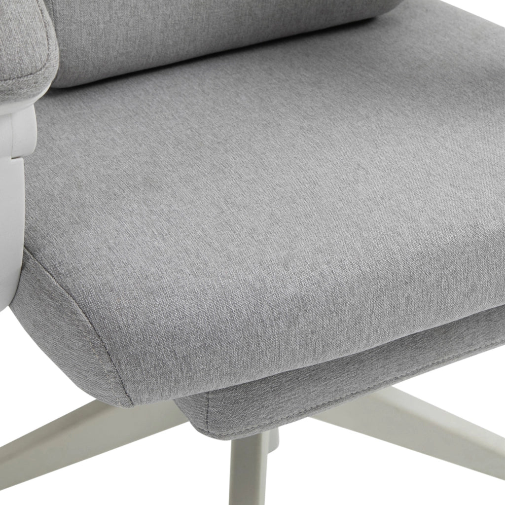 SEDIA da ufficio ergonomica 62 x 68 x 117-127 cm in poliestere grigio