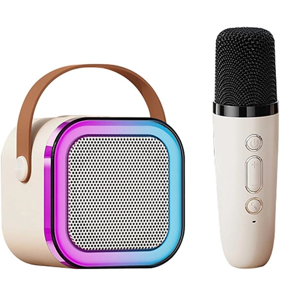 Trade Shop - Cassa Altoparlante Bluetooth Con Microfono Professionale Audio Piccola Per Casa Karaoke -