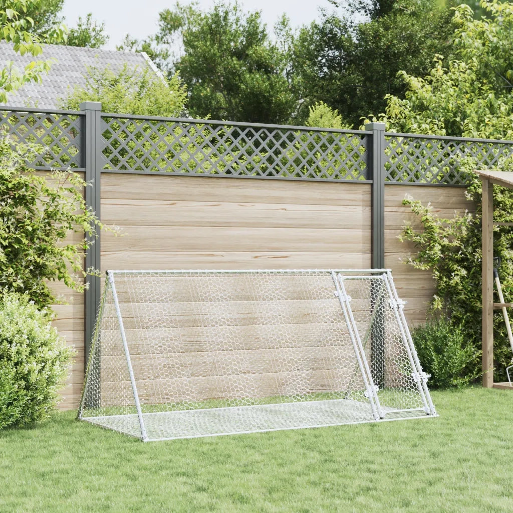 Conigliera Argento 200x105x91 cm in Acciaio Zincato