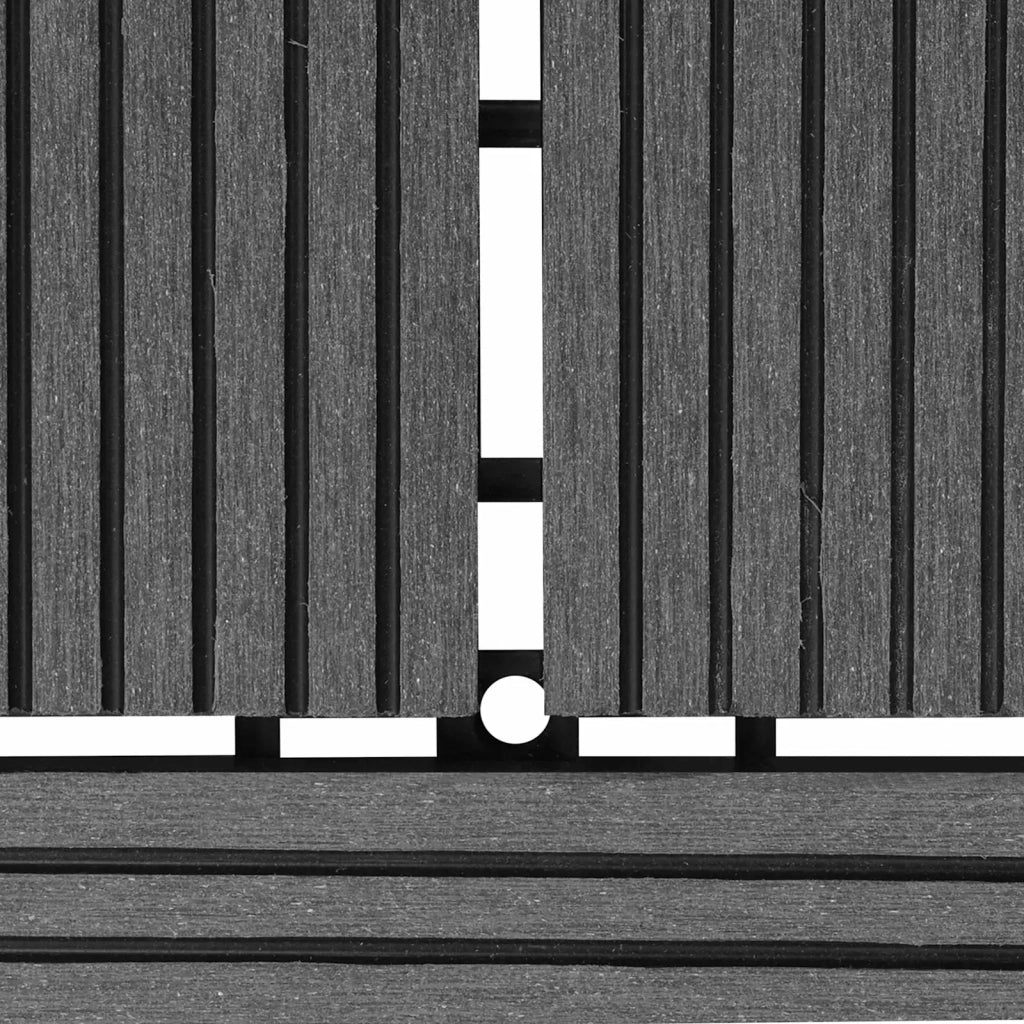 Piastrella per Decking 22 pz Grigio 30 x 30 cm WPC CFW3541569