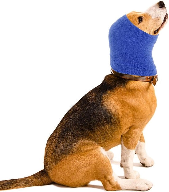 Schiena per Cane con Calore per la Colonna e le Orecchie per Ridurre lo Stress durante il Bagno e la Pulizia con Riduzione del Rumore Cappuccio Calmante per le Orecchie