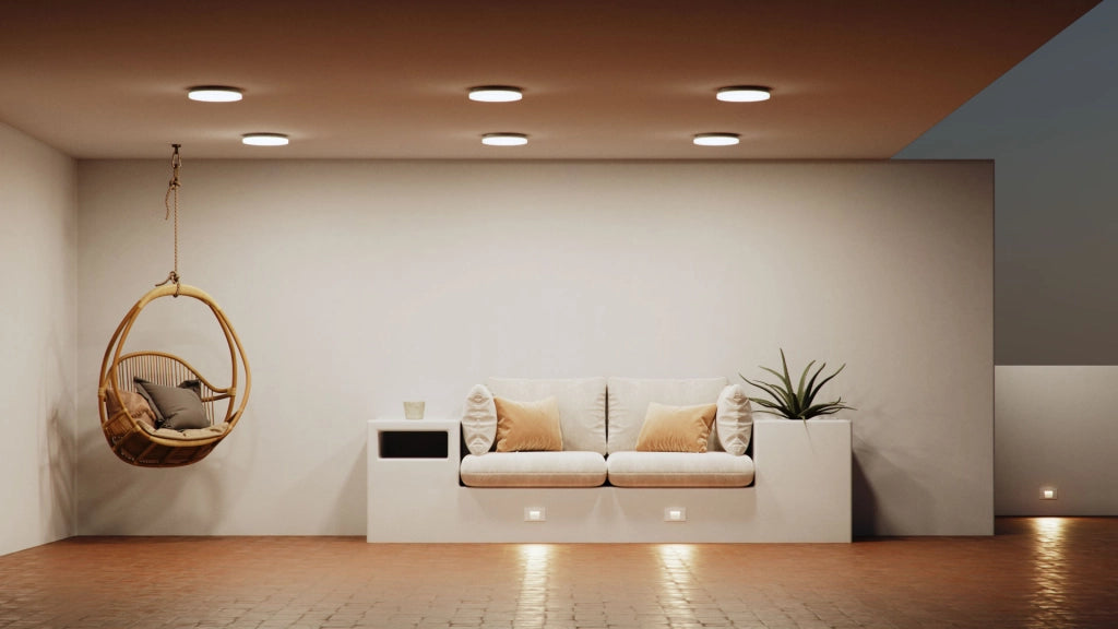 Mini Kora R Surface 20W Downlight LED a Plafoniera Rotondo CCT Switch 2700K/3200K/4000K Bianco Opaco - Beneito & Faure