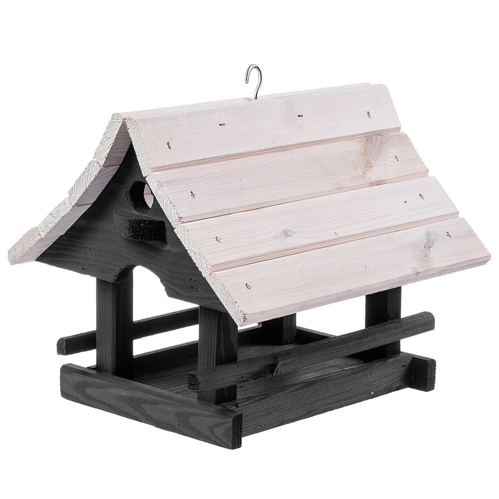 KADAX Grande mangiatoia per uccelli in legno da appendere, decorazione da giardino.