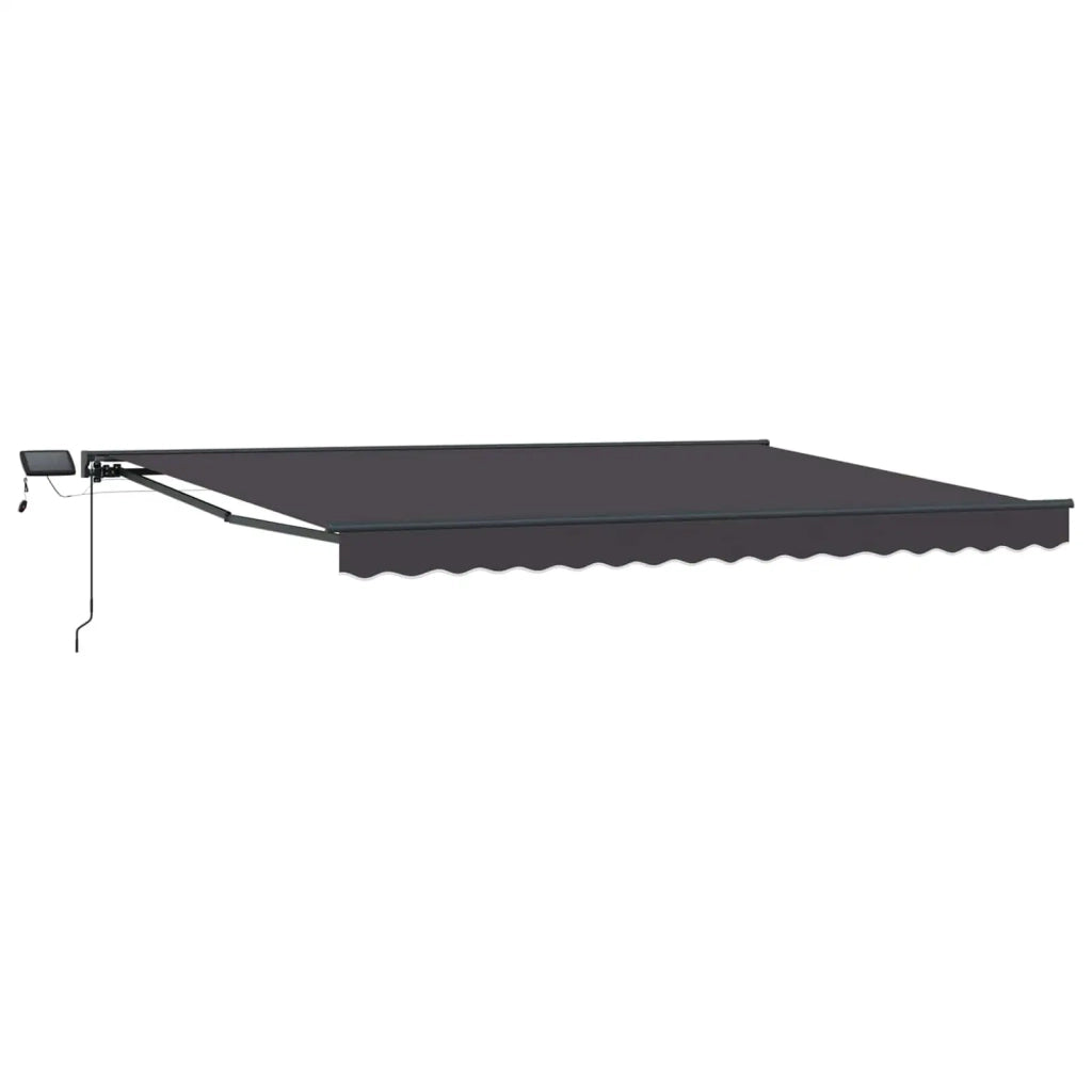 Cornice per Tenda Manuale con LED Antracite 4,5 × 3,5 m