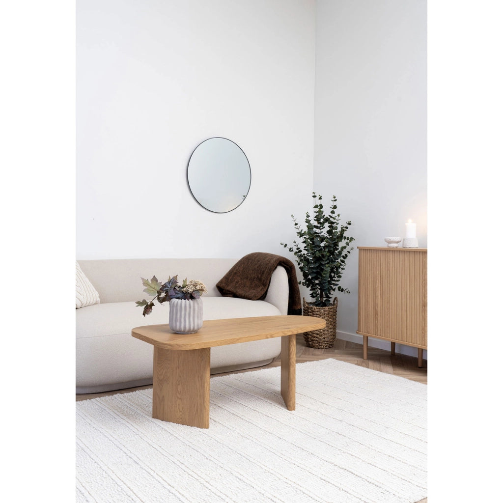 Tavolino Melo 1, Marrone, MDF, 100x50x41 cm