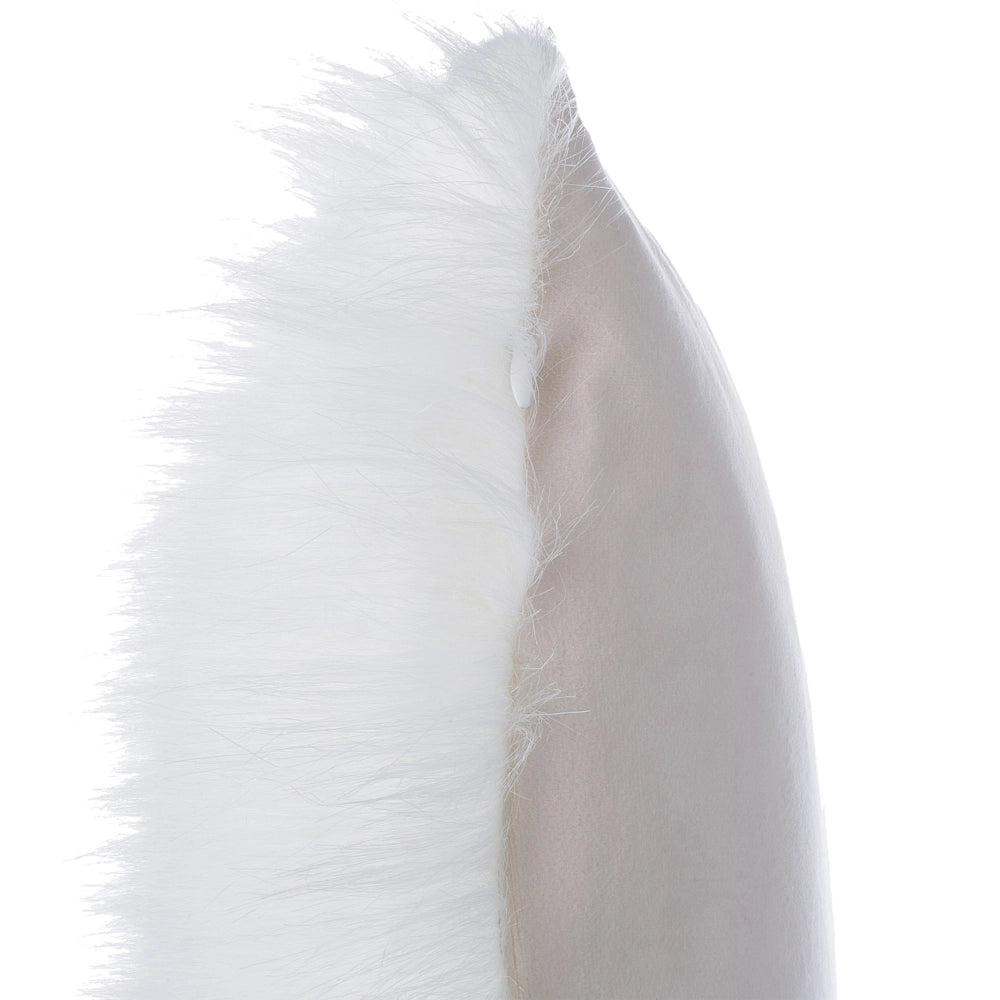 Set di 2 cuscini decorativi Shaggy in finta pelliccia bianca 45 x 45 cm