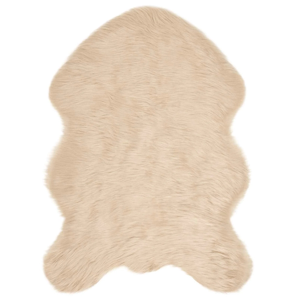 Tappeto in finta TAFALLA | Tappeto del soggiorno Beige 60 x 90 cm Poliestere