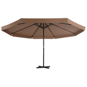 Ombrellone da Esterni-Ombrello da giardino con Palo in Alluminio 500 cm Grigio Talpa
