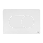 Placca di comando Oli Salina Dual bianca 21,5 cm in ABS con doppio scarico ad azionamento pneumatico