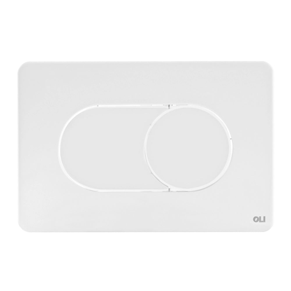 Placca di comando Oli Salina Dual bianca 21,5 cm in ABS con doppio scarico ad azionamento pneumatico