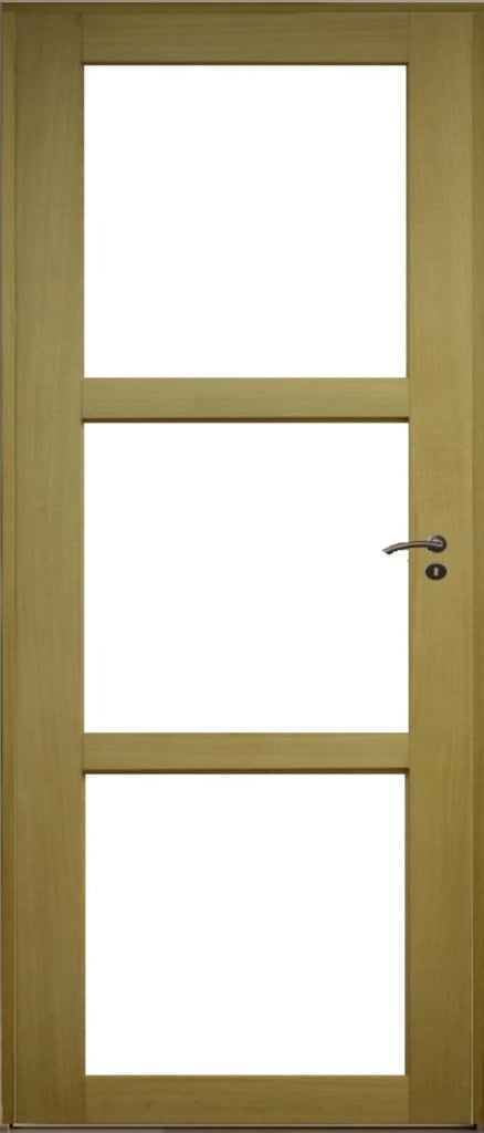 Blocco Porta Ayous Vetri Trasparenti H204 x L83 Tavolino Spinta Laterale Sinistro
