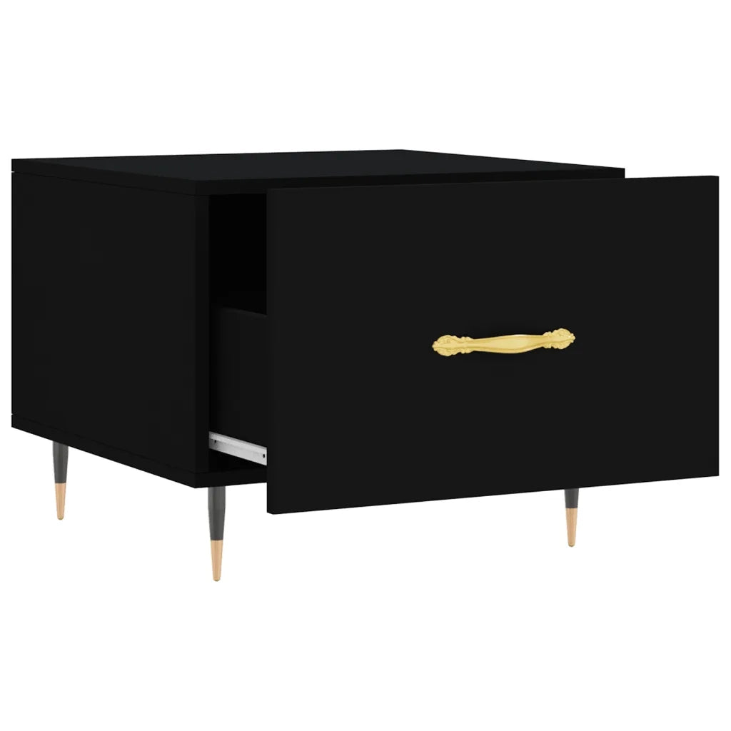 Tavolino da Salotto-Tavolino da soggiorno-Tavolo Nero 50x50x40 cm in Legno Multistrato 740230