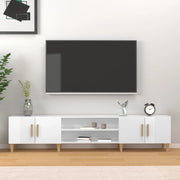 Mobile Porta TV-Mobile per TV-Credenza TV Bianco Lucido 180x31,5x40 cm Legno Multistrato 520402