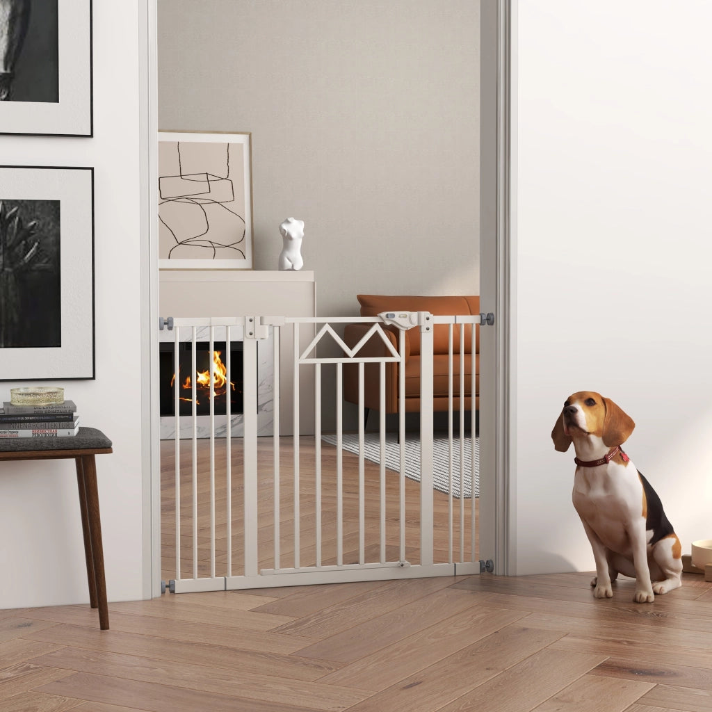 Barriera per Cani Estendibile ¨C zephmum ¨C Bianco 74-100x76 cm