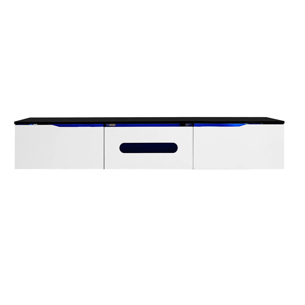 Mobile TV bicolore - Xylo - 180cm LED 16 colori fissaggio a muro