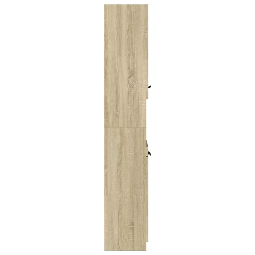 Armadietto da Bagno Rovere Sonoma 32x34x188,5 cm in Truciolato 849656