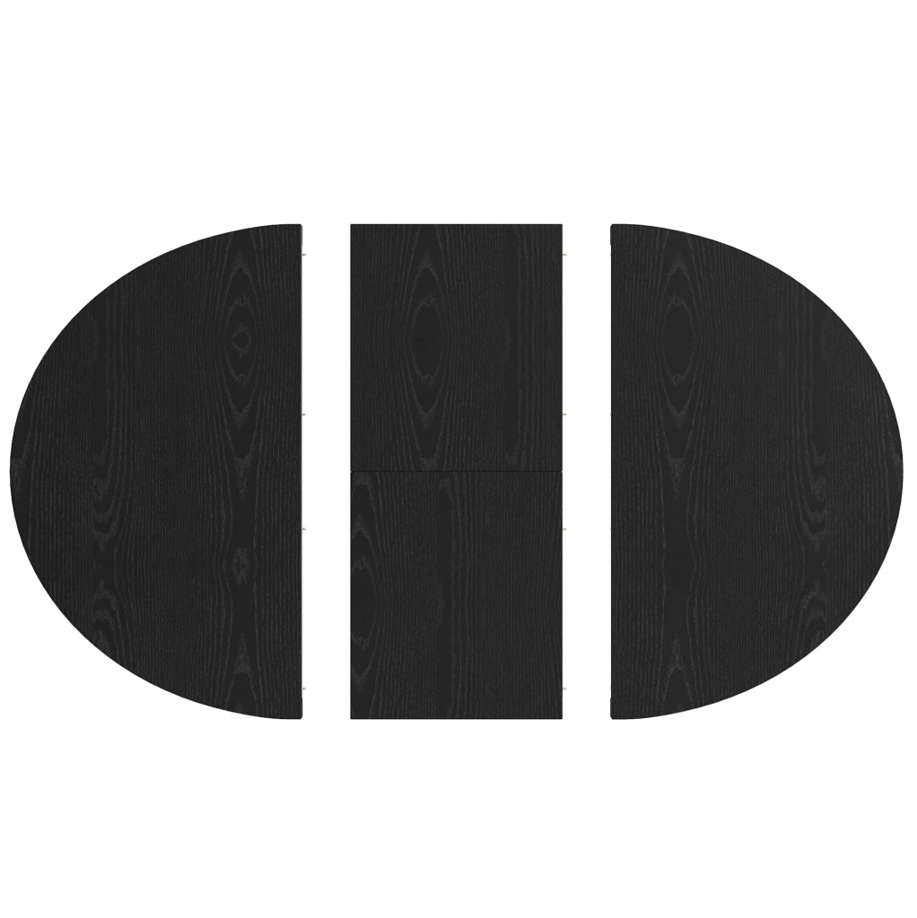 Tavolo da pranzo allungabile 110-150x110x76 cm con vano portaoggetti; MDF e metallo; nero