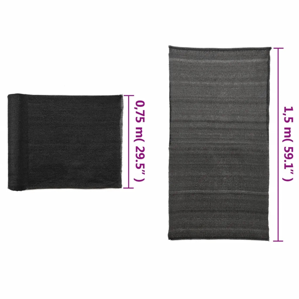 Rete per Privacy in HDPE 1,5x25 m Nera 45235