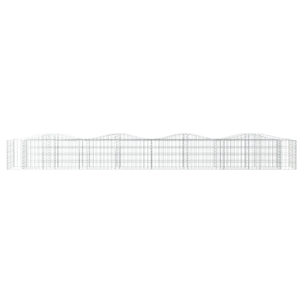 Gabbione ad Arco con Letto Rialzato 400x50x50 cm Ferro Zincatocod mxl 86721
