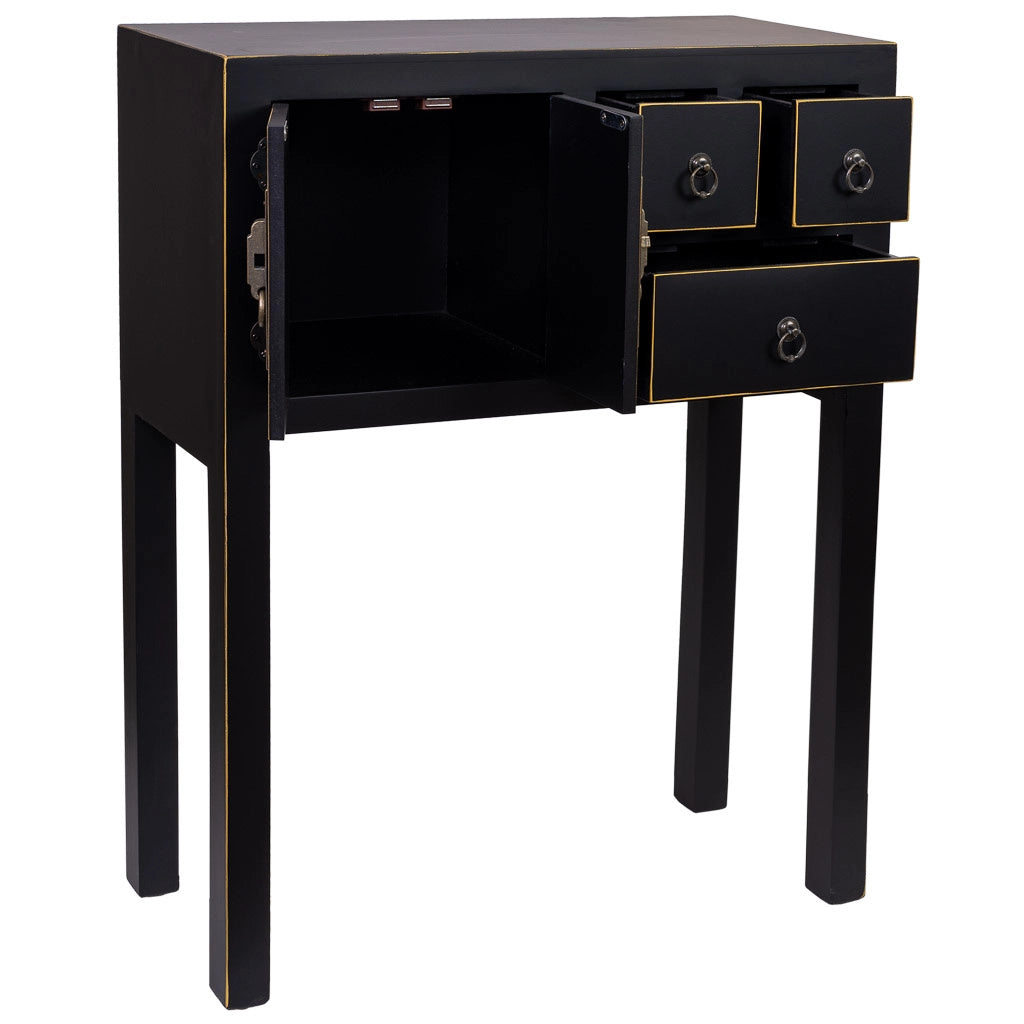 Mobile da ingresso in legno con 3 cassetti e 2 porte 63x26x82