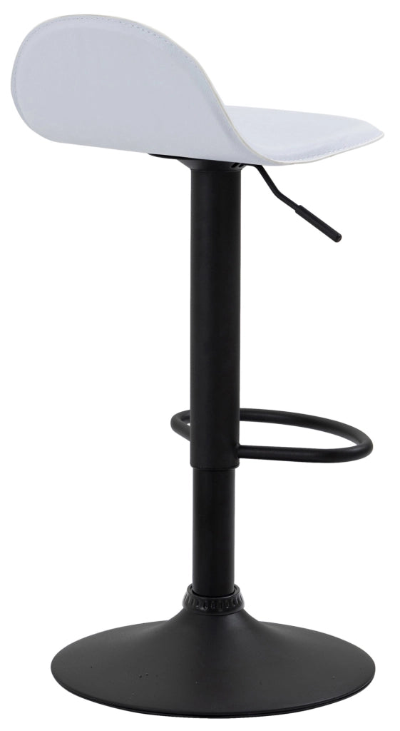 Sgabello Lana V2 in similpelle bianco,nero