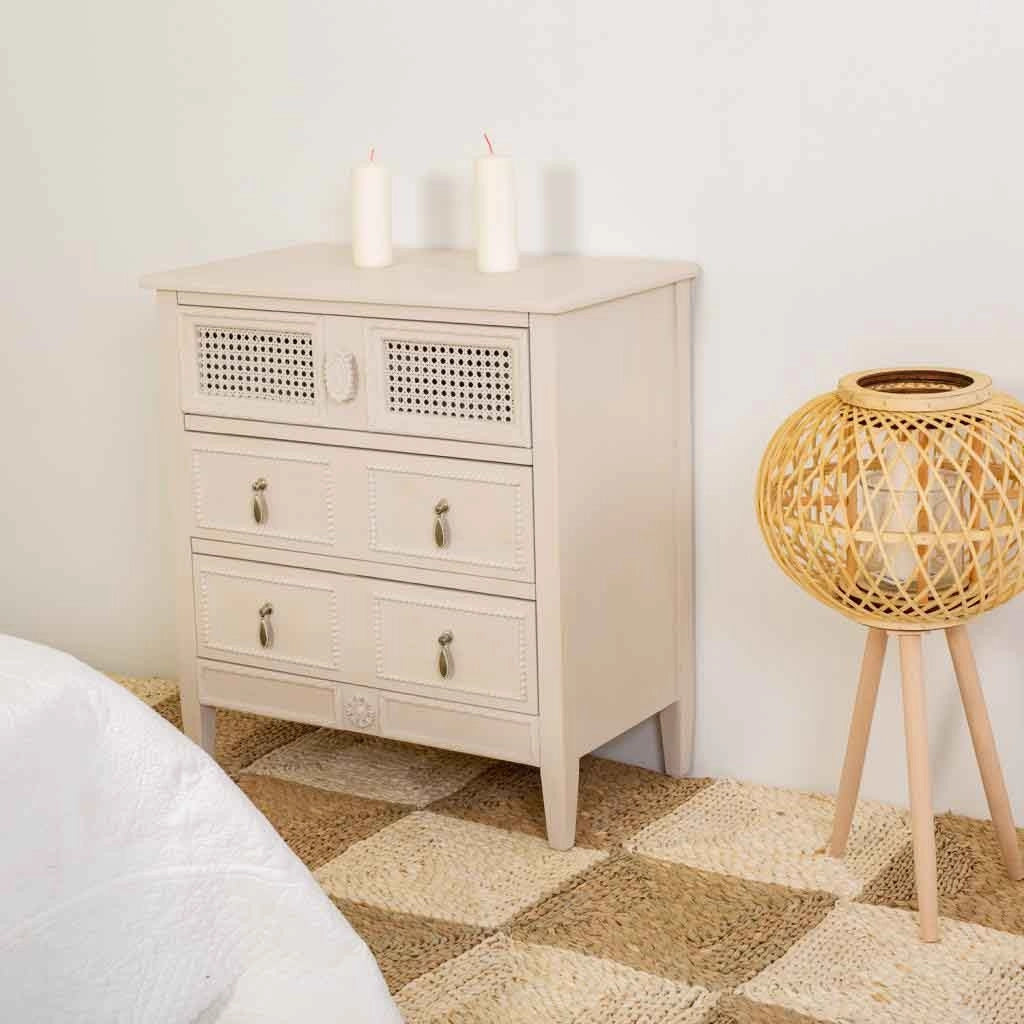 Comò in legno beige 65x36x70