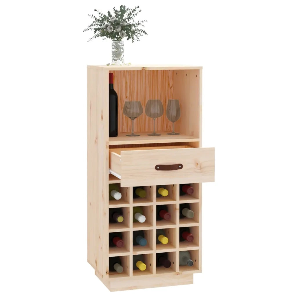 Portabottiglie 45x34x100 cm in Legno Massello di Pino 821532