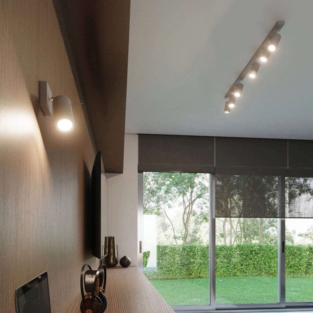 Plafoniera a barra TORQUE Pure Lume 6 luci grigia GU10